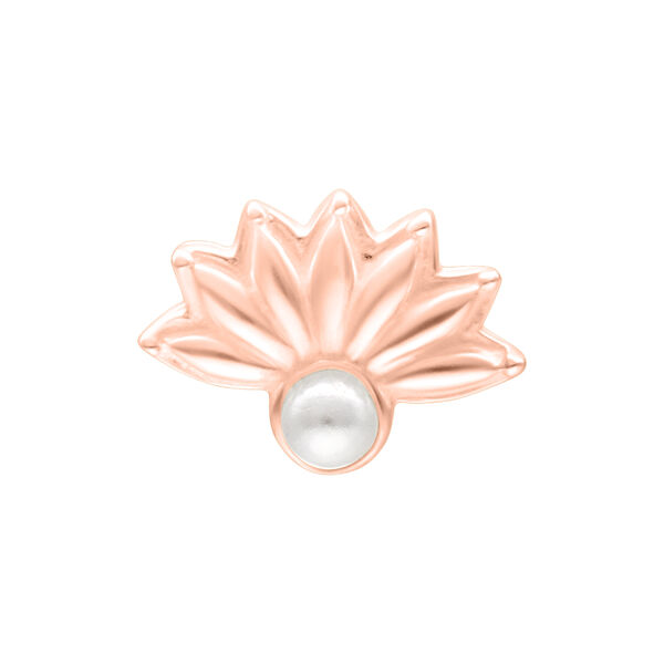 Push Fit Synthetic Pearl Peacock Attachment for Bioplast - Rosegold