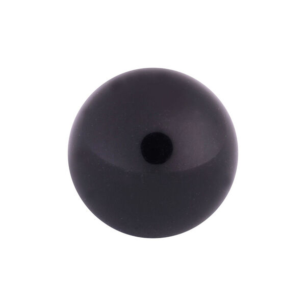 Bola de piedra semipreciosa negra 6mm sobre fondo blanco