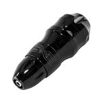 Máquina de tatuaje negra FK Irons EXO 3.2 mm Stealth sobre fondo blanco