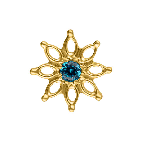 Push Fit Turquoise Crystal Aqua Bloom Attachment