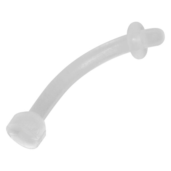 Retenedor transparente de PMMA, barra curva, unisex