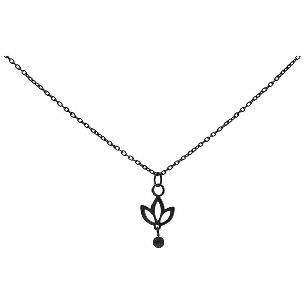 Dangling Lily Necklace - Black Metal