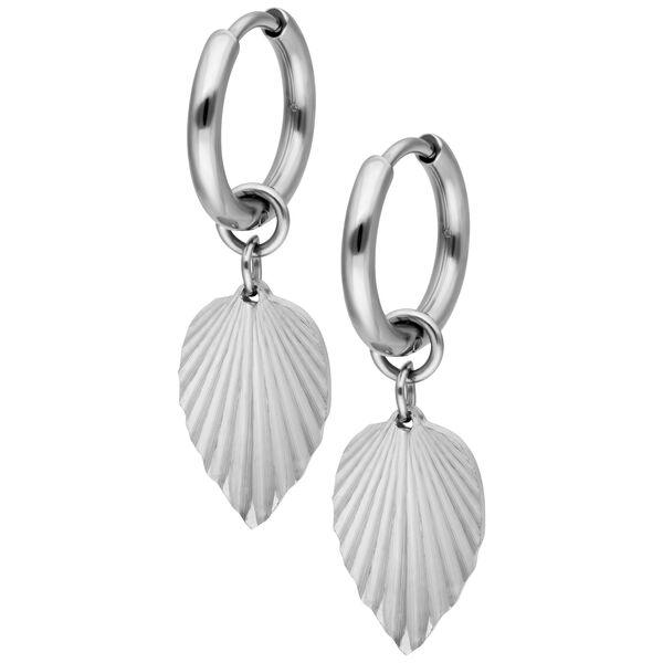 Riffled Leaf Hoops Pair