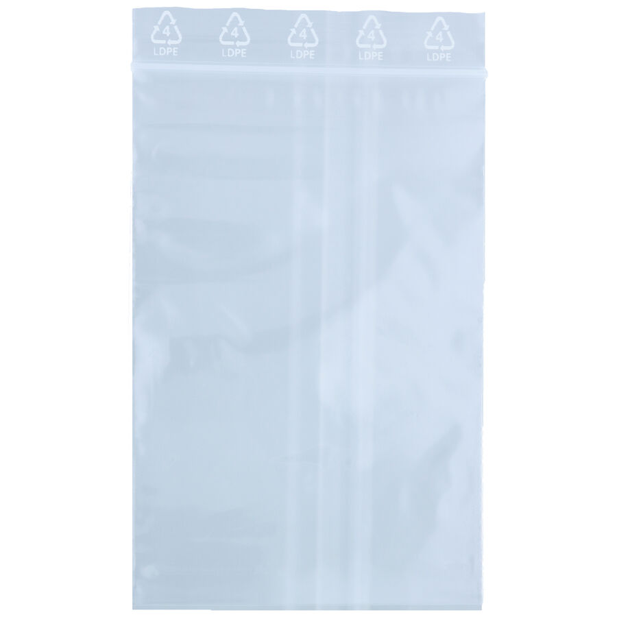 Sacchetto trasparente in LDPE, 80x120 mm, su sfondo bianco