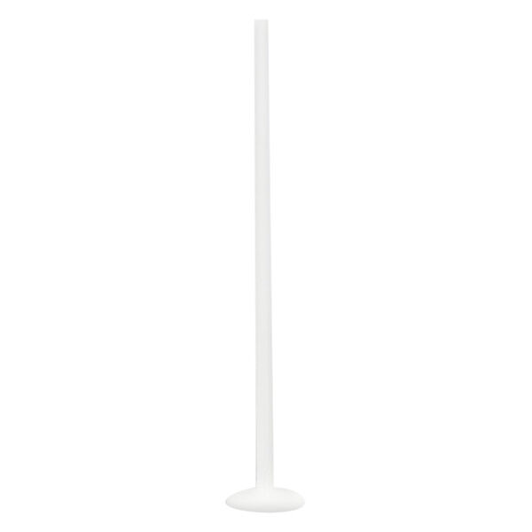 Micro Barbell de Bioplast blanco, 1,2 mm de grosor, 45 mm de largo, sobre fondo blanco