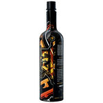Schwarze Flasche Hornet Honey Soap mit buntem Design auf weißem Hintergrund