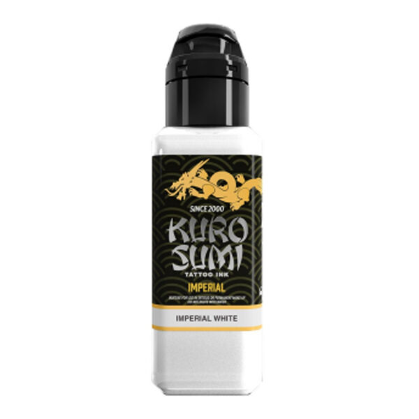 Valkoinen Kuro Sumi tatuointimuste 88 ml pullossa valkoisella taustalla