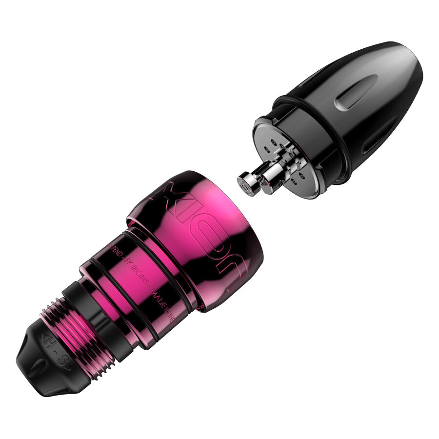 Xion Pen Bubble Gum rosa con detalles negros sobre fondo blanco