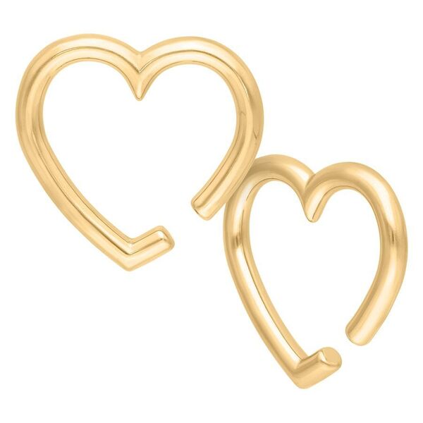 Heart Ear Weights - Golden Metal