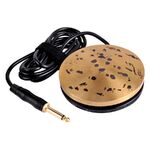 Pedal redondo 360 de latón con cable y enchufe negro