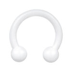 Barbell circolare bianco in Bioplast su sfondo bianco