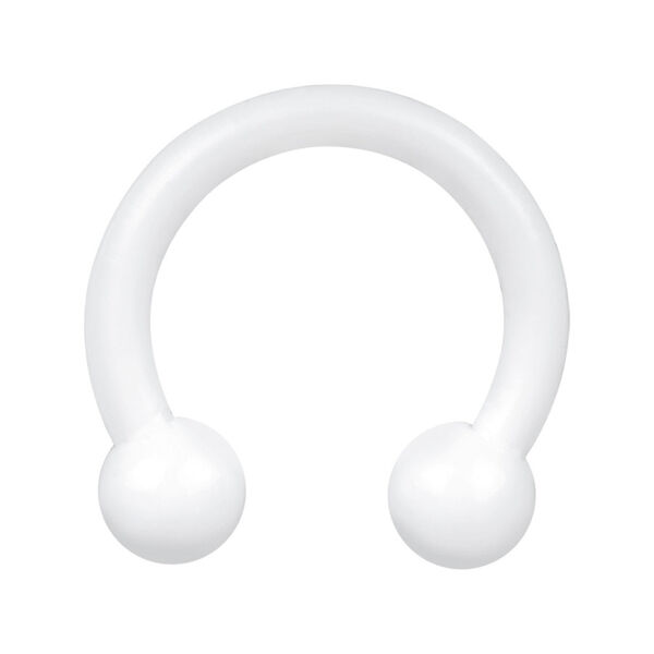 Circular Barbell blanco de Bioplast Circular Barbell blanco de Bioplast sobre fondo blanco
