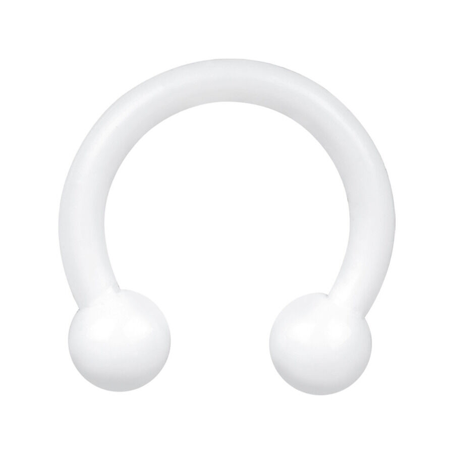 Barbell circolare bianco in Bioplast su sfondo bianco