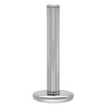 Barra labret plateada de titanio con rosca interna sobre fondo blanco