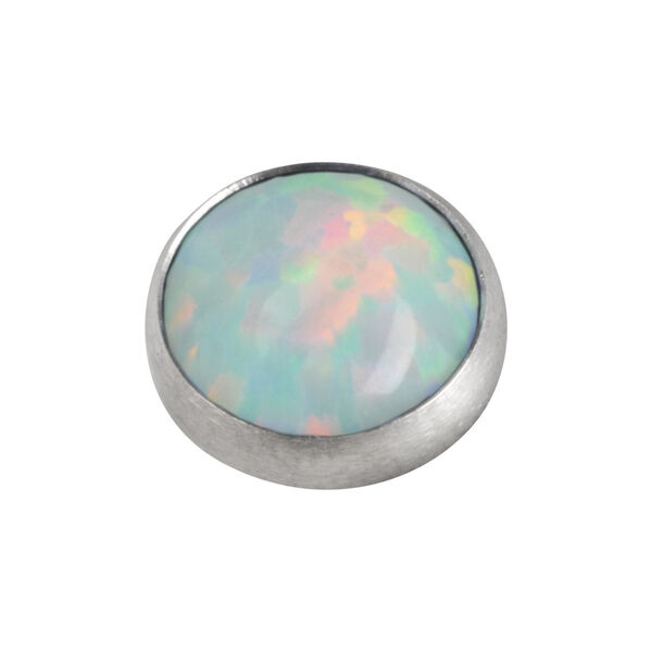 Anclaje dermal con ópalo verde menta, diámetro de rosca 1,2 mm