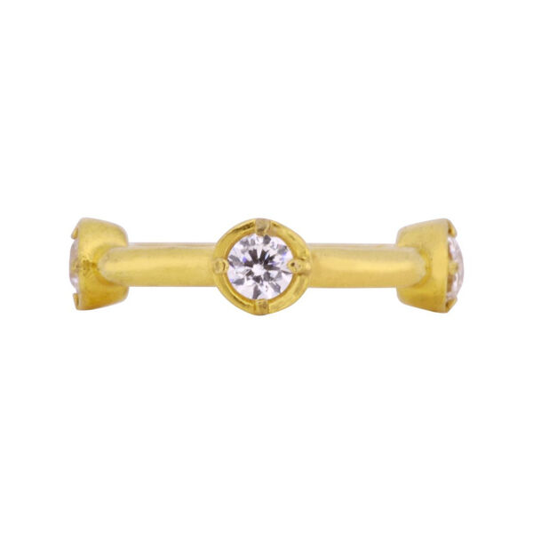 Goldener Hinged Clicker mit klarem Kristall, 8 mm Innendurchmesser