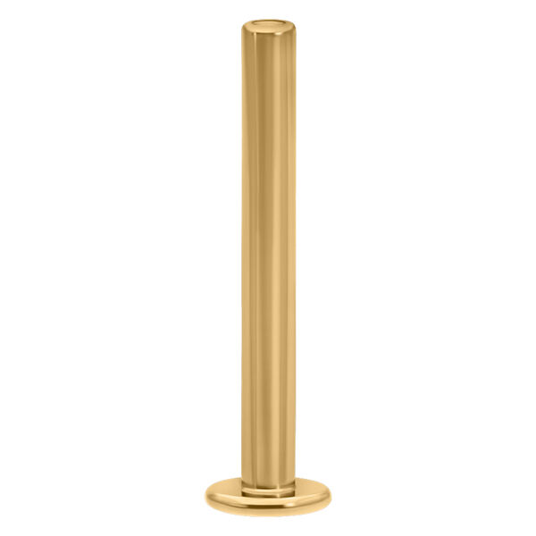Labret Pushfit dorato, lungo 7,0 mm, su sfondo bianco