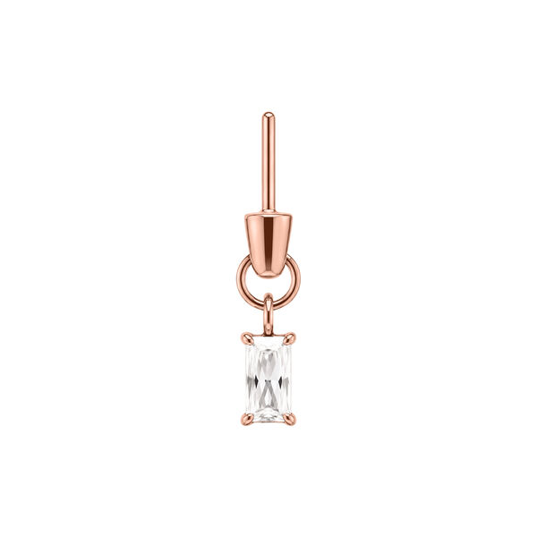 Baguette Crystal Rook Push Fit Attachment - Rosegold