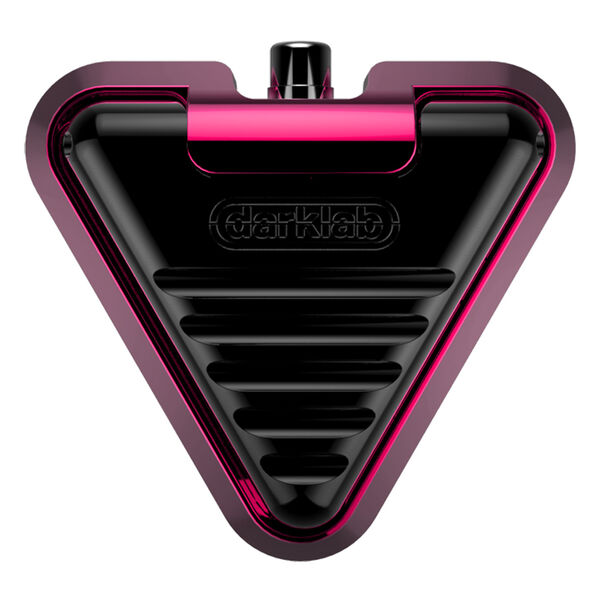 Delta Footswitch Bubblegum rosa y negro de aluminio, foto de estudio
