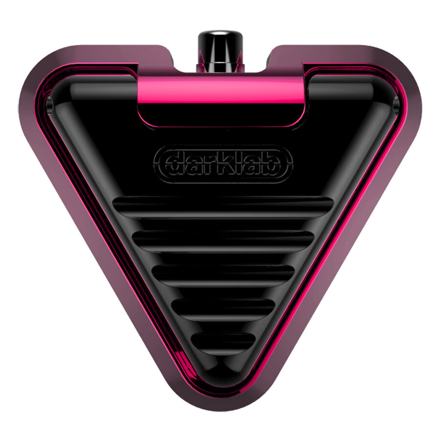 Delta Footswitch Bubblegum rosa y negro de aluminio, foto de estudio