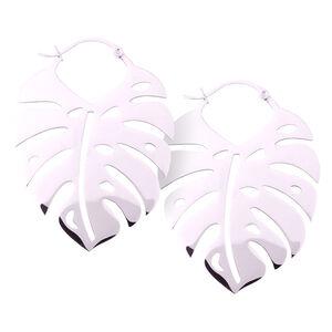 Monstera Leaf Ohrringe in Silber