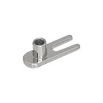 Separador de titanio plateado para Dermal Anchor sobre fondo blanco
