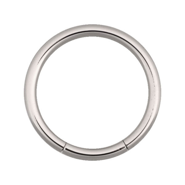 Anillo segmentado plateado de acero quirúrgico, 10mm de diámetro, 2,4mm de grosor