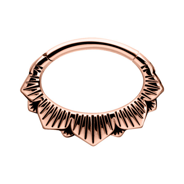 Hinged Floral Clicker<!--5f648edc85804--> - Rosegold