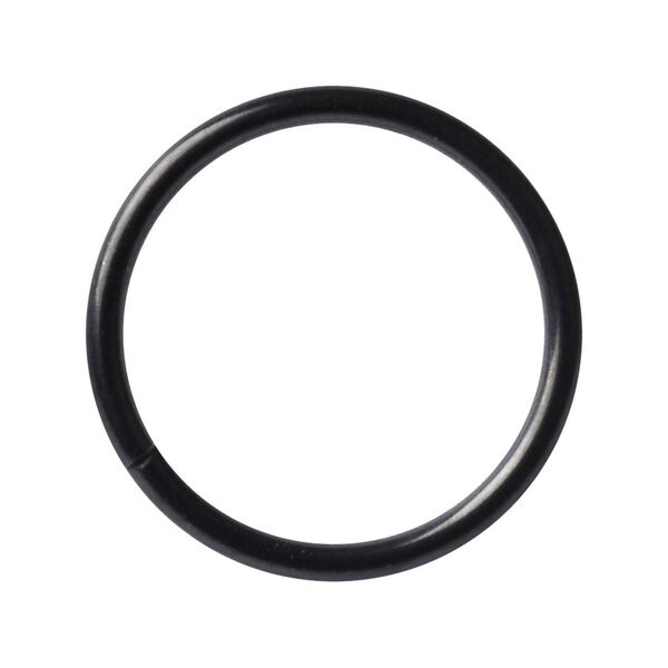 Anillo negro sin costuras de acero quirúrgico 316L sobre fondo blanco