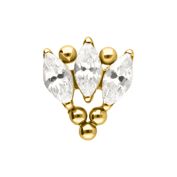 Push Fit Bubble Soraya Attachment - Golden Metal