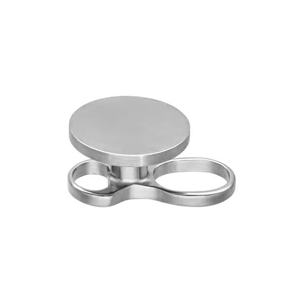 Silberner Face Dermal Anchor 3,0 mm mit TiGlo Kristall auf weißem Hintergrund