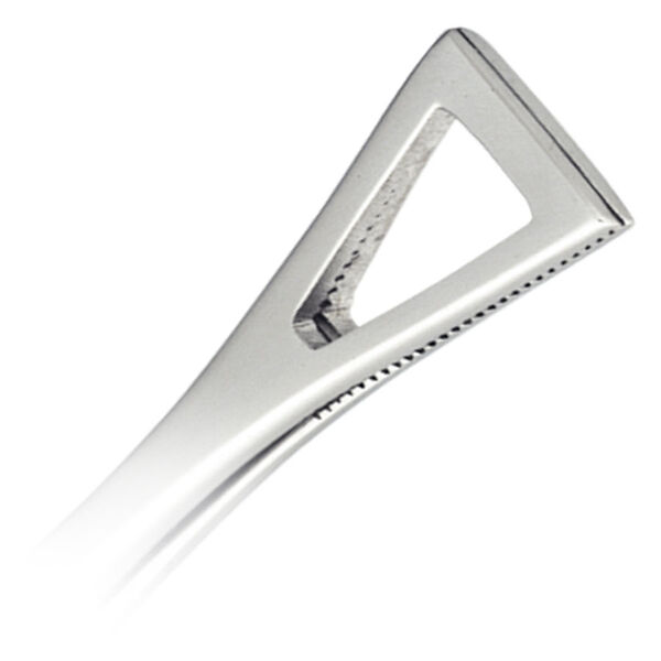 Strumento per piercing Duval in acciaio inox su sfondo bianco
