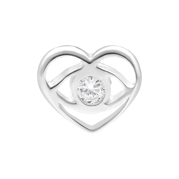 Push Fit Crystal Lovely Eye Attachment for Bioplast - Silvercoloured Metal