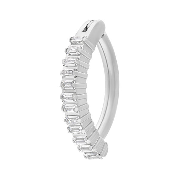 Square Crystal Belly Arch Clicker