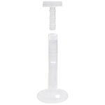 Barra Labret trasparente in Bioplast con filettatura Push-Fit su sfondo bianco
