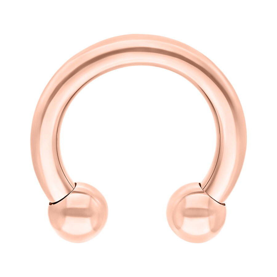 Circular Barbell in titanio color rosé su sfondo bianco