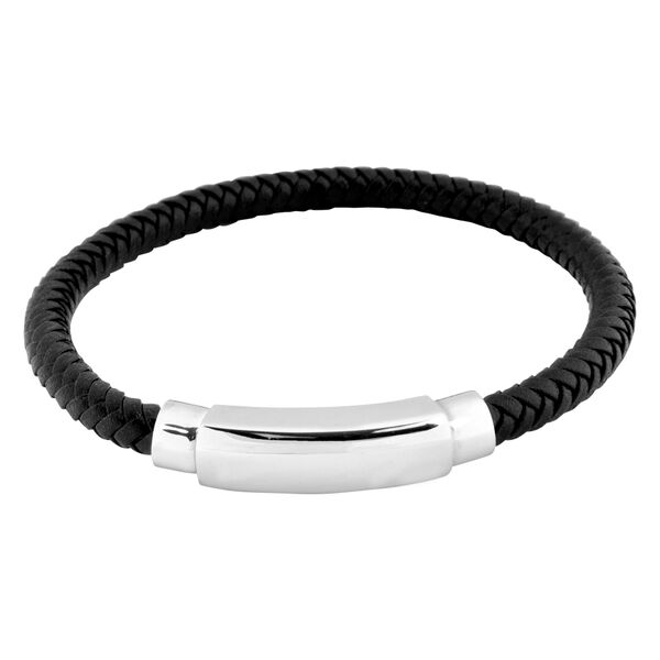 Black Braided Rock Bracelet<!--5c654daa7698e-->