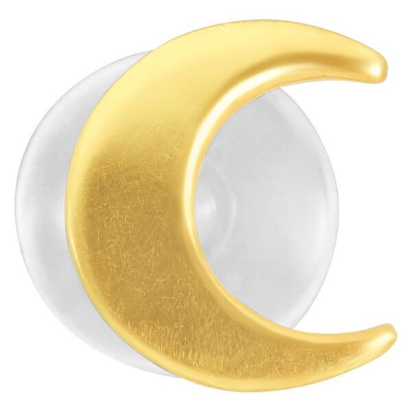Goldenes Labret in Mondsichel-Form auf weißem Hintergrund
