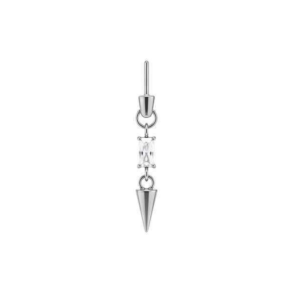 Baguette Crystal with Spike Rook Push Fit Attachment