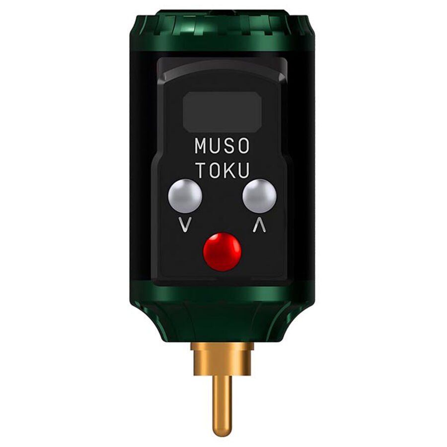 Rover R-1 RCA batteria verde con display nero su sfondo bianco