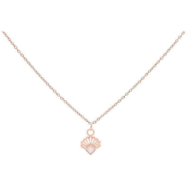 Opal Fan Necklace - Rosegold