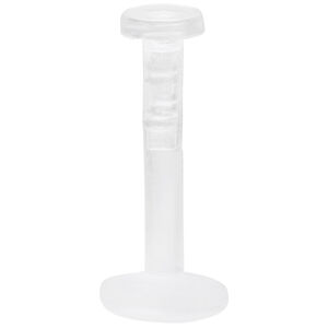 Transparenter Push-Fit Labret Stab aus Bioplast Transparenter Labret Stab aus Bioplast auf weißem Hintergrund
