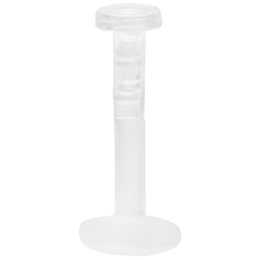 Barra Labret trasparente in Bioplast su sfondo bianco
