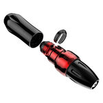 Xion Pen nero e rosso in alluminio su sfondo bianco