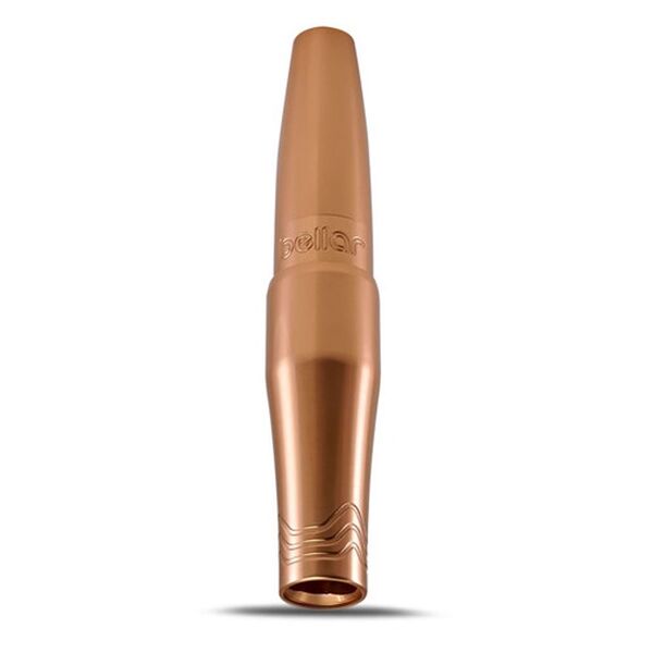 Máquina de tatuaje FK Irons Microbeau Bellar de aluminio en cobre sobre fondo blanco
