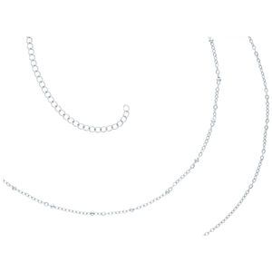 Zweireihige Bauchkette in Silber aus Chirurgenstahl 316L auf weißem Hintergrund