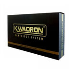 Confezione nera Kwadron con scritta dorata su sfondo bianco