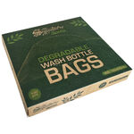 Scatola verde con sacchetti Washbottle biodegradabili di Wildcat, 100 pezzi