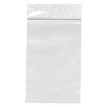 Sacchetto trasparente con chiusura a pressione 100x150mm su sfondo bianco