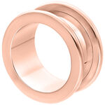 Túnel de carne de oro rosa de acero quirúrgico 316L sobre fondo blanco
